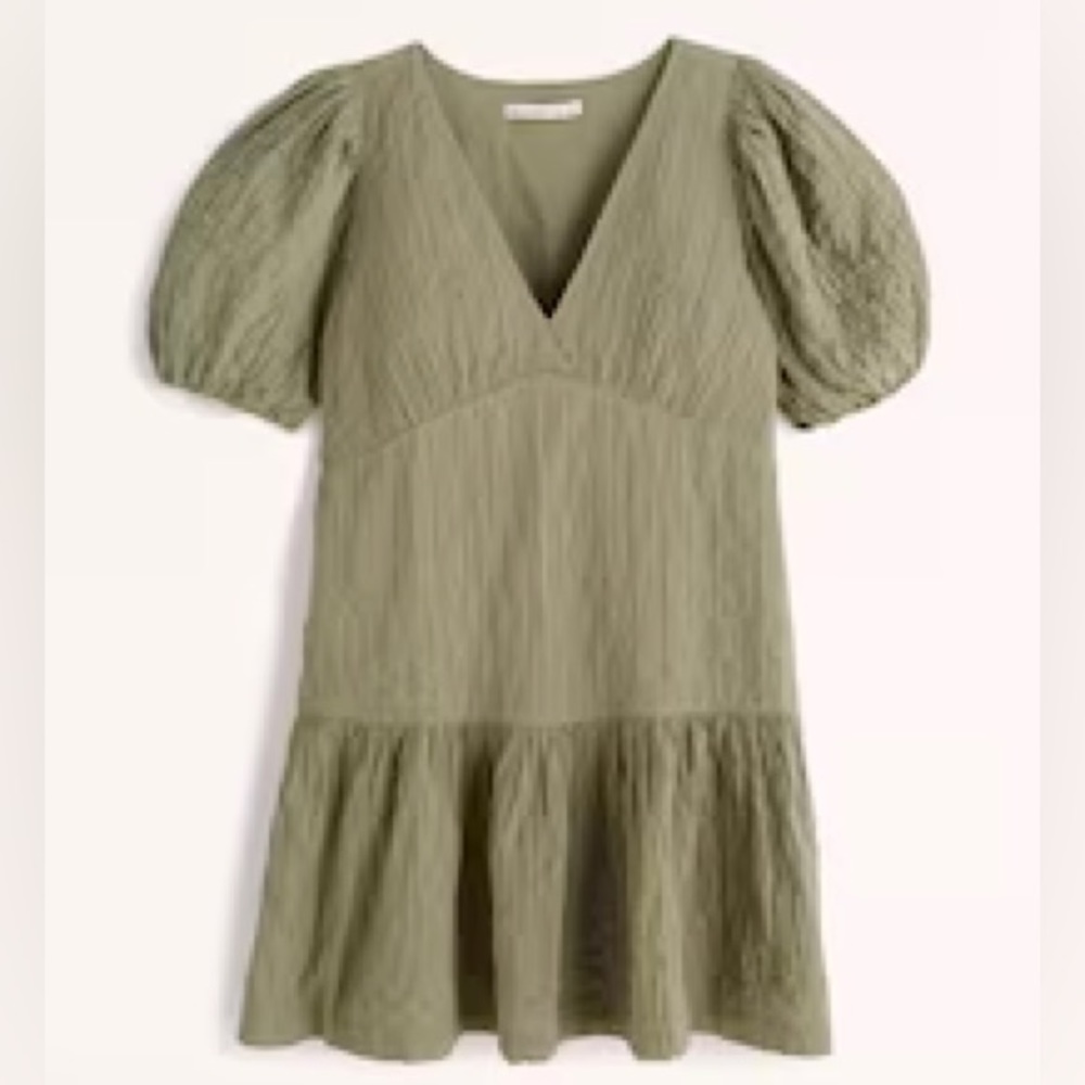 Abercrombie & Fitch Puff Sleeve Trapeze Mini Dress - Size Small